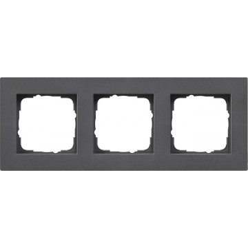 Gira E2 cover frame for flat installation anthracite , 3-gang