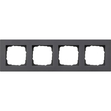Gira E2 cover frame for flat installation anthracite , 4-gang
