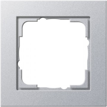 Gira E2 cover frame colour aluminium, 1-gang
