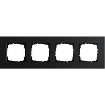 Gira Esprit cover frame black aluminium, 4-gang