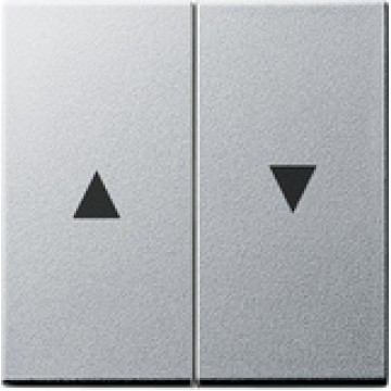 Rocker, 2-gang with arrow symbol, Aluminium (Lacquered) (Art# 029426)