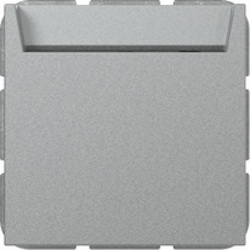 Gira System 55, Hotel-card switch 10 A 250 V~ 1-pole NO contact with N terminal, colour aluminium  (Art# 314026)