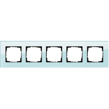 Gira Esprit cover frame mint glass, 5-gang