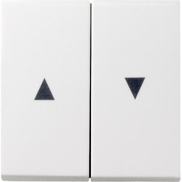 Rocker, 2-gang with arrow symbol, pure white glossy