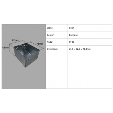 TT-55 Metal Wall Box