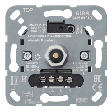 System 3000 universal LED rotary dimming insert Komfort